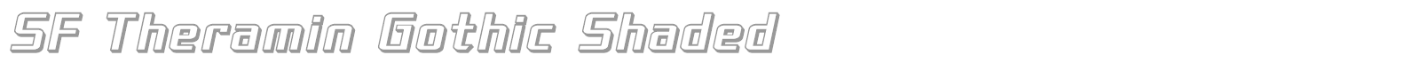 SF Theramin Gothic font preview
